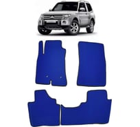 Ковры в салон автомобиля Eva Smart mitsubishi pajero iii iv 3дв 1999 - 2011 эва сота коричневые c серой окантовкой 1562-A6B1-S