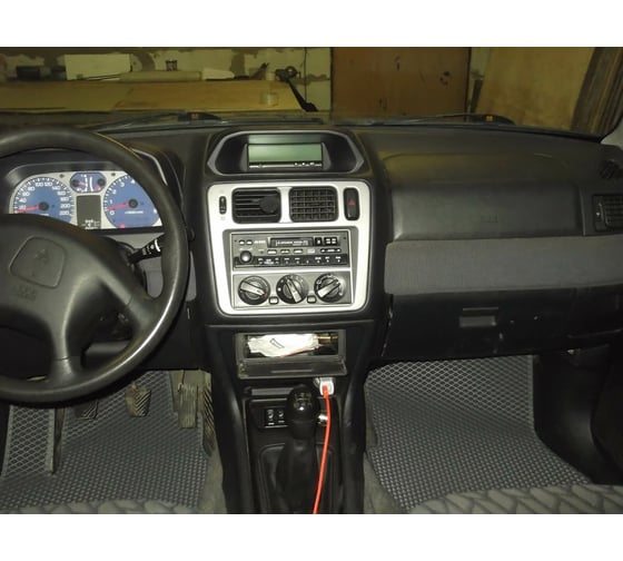 Ковры в салон автомобиля Eva Smart mitsubishi pajero pinin 1998 - 2006 эва сота чёрные c серой окантовкой 2836-B5B1-S