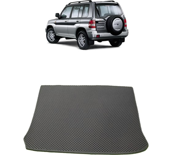 Ковры в салон автомобиля Eva Smart mitsubishi pajero pinin 1998 - 2006 эва сота коричневые c синей окантовкой 2836-A6B2-S