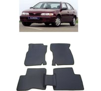 Ковры в салон автомобиля Eva Smart nissan almera i (n15) 1995 - 2000 эва сота серые c красной окантовкой 2840-B1A7-S