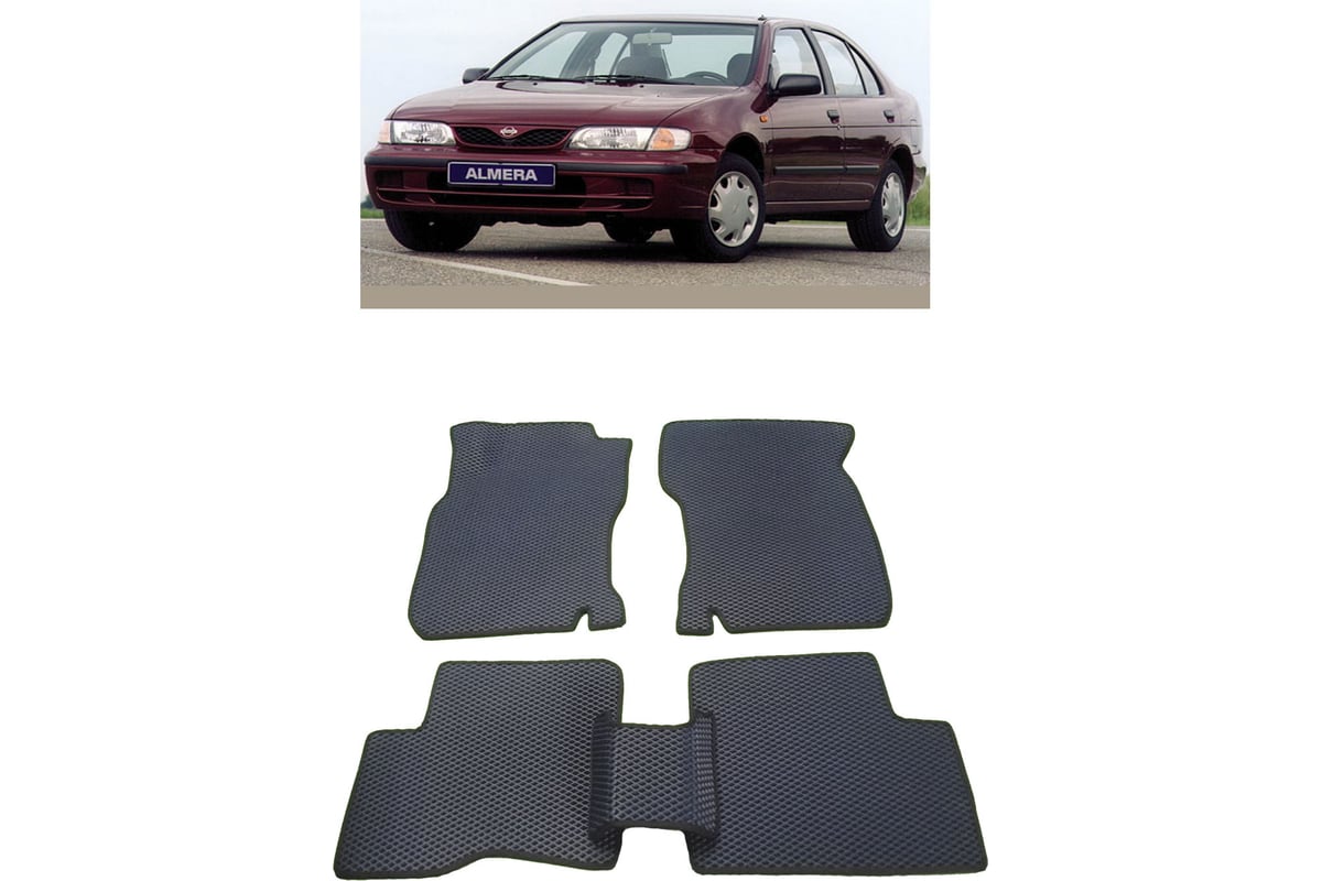 Ковры в салон автомобиля Eva Smart nissan almera i (n15) 1995 - 2000 эва  сота бежевые c красной окантовкой 2840-A1A7-S - заказать в  интернет-магазине: цена, описание, отзывы.