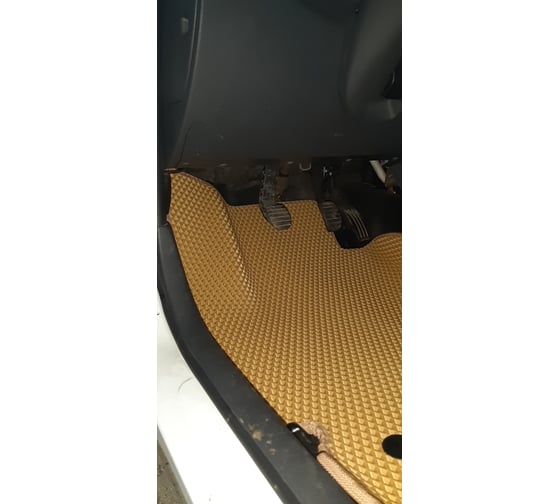 Ковры в салон автомобиля Eva Smart nissan almera iii (g15) вариант макси 3d 2013 - эва сота коричневые c черной окантовкой 3155-A6B5-S