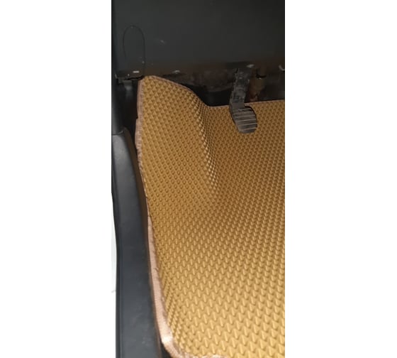 Ковры в салон автомобиля Eva Smart nissan almera iii (g15) вариант макси 3d 2013 - эва сота коричневые c бежевой окантовкой 3155-A6A1-S