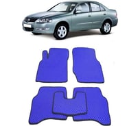 Ковры в салон автомобиля Eva Smart nissan almera classic 2006 - 2013 эва сота серые c коричневой окантовкой 1569-B1A6-S