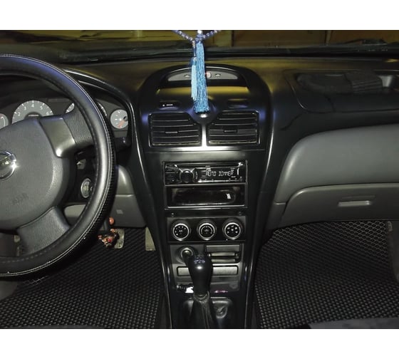 Ковры в салон автомобиля Eva Smart nissan almera classic 2006 - 2013 эва сота коричневые c бежевой окантовкой 1569-A6A1-S