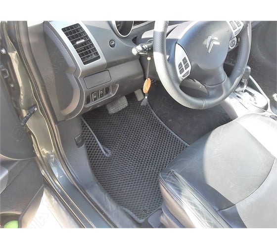Ковры в салон автомобиля Eva Smart mitsubishi outlander xl 2007 - 2012 эва сота бежевые c черной окантовкой 1553-A1B5-S