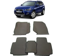 Ковры в салон автомобиля Eva Smart mitsubishi outlander xl вариант макси 3d 2007 - 2012 эва сота чёрные c серой окантовкой 2839-B5B1-S