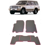 Ковры в салон автомобиля Eva Smart mitsubishi pajero ii 1990 - 2004 эва сота бежевые c синей окантовкой 1559-A1B2-S