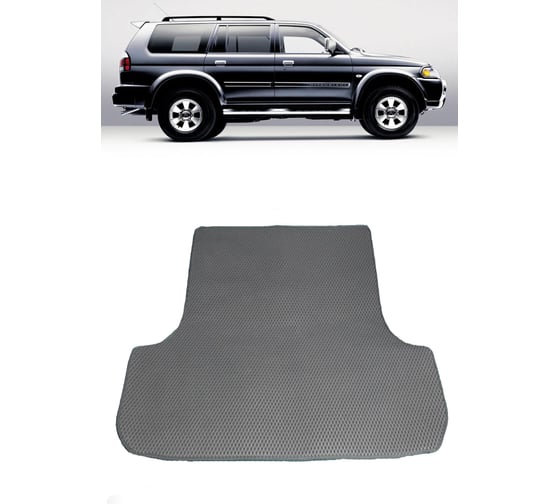 Ковры в салон автомобиля Eva Smart mitsubishi pajero sport i (montero sport i) 1998 - 2008 эва сота коричневые c синей окантовкой 1561-A6B2-S