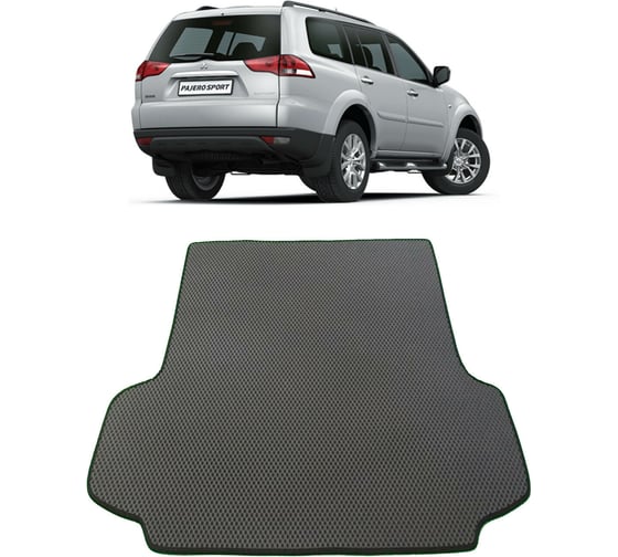 Ковры в салон автомобиля Eva Smart mitsubishi pajero sport ii (montero sport ii) 2008 - 2015 эва сота чёрные c синей окантовкой 1560-B5B2-S