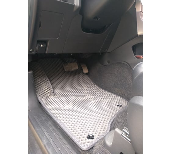Ковры в салон автомобиля Eva Smart mitsubishi pajero sport iii 5мест 2015 - эва сота серые c красной окантовкой 2626-B1A7-S