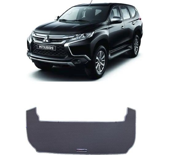 Ковры в салон автомобиля Eva Smart mitsubishi pajero sport iii 7мест 2015 - эва сота коричневые c серой окантовкой 3880-A6B1-S