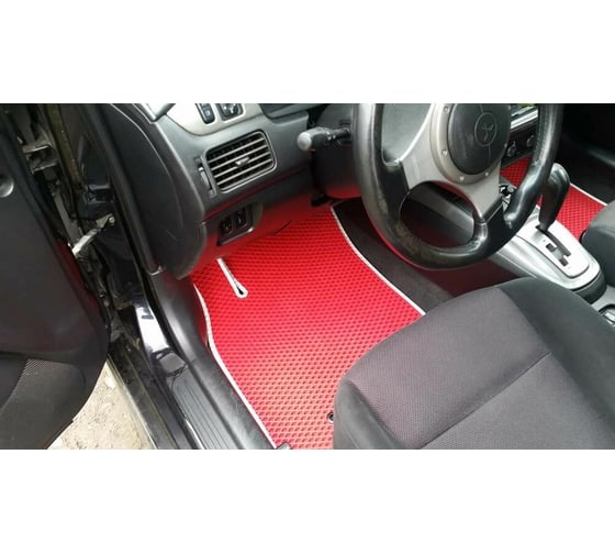 Ковры в салон автомобиля Eva Smart mitsubishi lancer ix 2000 - 2010 эва сота серые c черной окантовкой 1543-B1B5-S