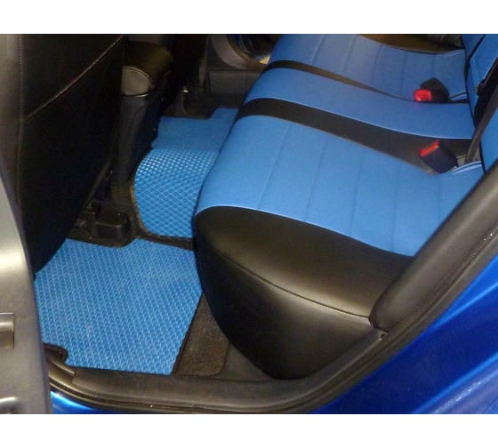 Ковры в салон автомобиля Eva Smart mitsubishi lancer x 2007 - 2017 эва сота коричневые c коричневой окантовкой 1546-A6A6-S