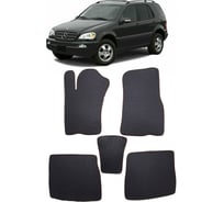 Ковры в салон автомобиля Eva Smart mercedes-benz m-класс i (w163) рестайлинг 2001 - 2005 эва сота бежевые c коричневой окантовкой 2715-A1A6-S