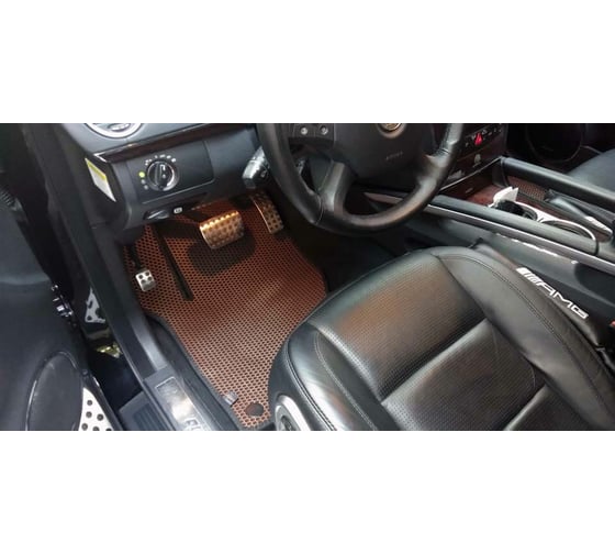 Ковры в салон автомобиля Eva Smart mercedes-benz m-класс ii (w164) 2005 - 2011 эва сота коричневые c коричневой окантовкой 1511-A6A6-S