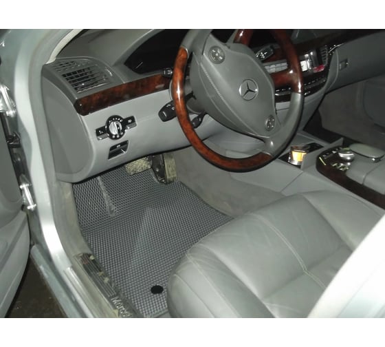 Ковры в салон автомобиля Eva Smart mercedes-benz s-класс v (w221) long 2005 - 2013 эва сота серые c красной окантовкой 2458-B1A7-S