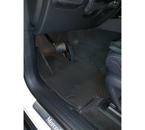 Ковры в салон автомобиля Eva Smart mercedes-benz gle coupe ii (c167) 2019 - эва сота чёрные c синей окантовкой 3356-B5B2-S