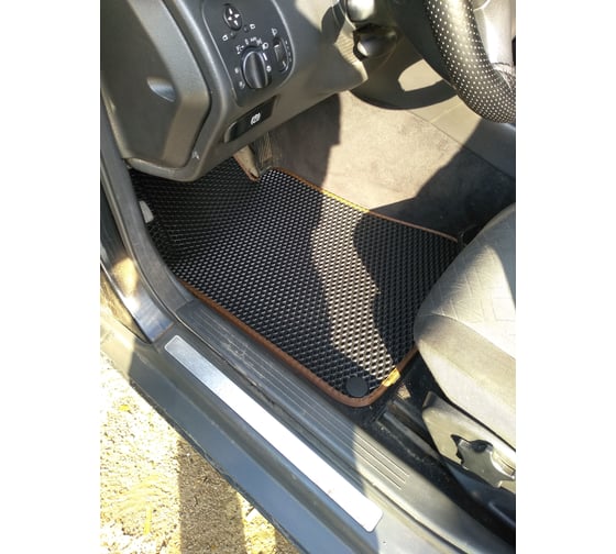 Ковры в салон автомобиля Eva Smart mercedes-benz с-класс (w203) 2000 - 2007 эва сота бежевые c черной окантовкой 1476-A1B5-S