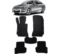 Ковры в салон автомобиля Eva Smart mercedes-benz с-класс (w204) рестайлинг 2011 - 2015 эва сота коричневые c коричневой окантовкой 1480-A6A6-S