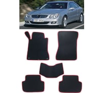 Ковры в салон автомобиля Eva Smart mercedes-benz сlk-класс ii (w209) 2002 - 2010 эва сота бежевые c красной окантовкой 2023-A1A7-S