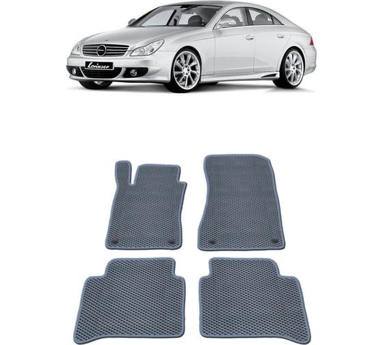 Ковры в салон автомобиля Eva Smart mercedes-benz cls-класс i (c219) 2004 - 2008 эва сота чёрные c черной окантовкой 1487-B5B5-S