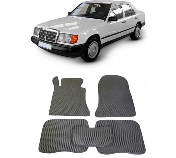 Ковры в салон автомобиля Eva Smart mercedes-benz е-класс i (w124) 1989 - 1996 эва сота коричневые c серой окантовкой 1488-A6B1-S