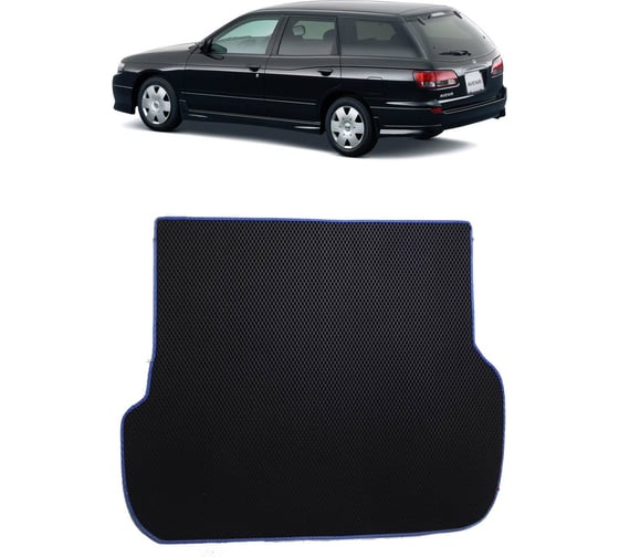 Ковры в салон автомобиля Eva Smart nissan avenir ii (w11) правый руль 5дв универсал 1998 - 2005 эва сота чёрные c черной окантовкой 2481-B5B5-S
