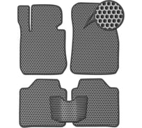 Ковры в салон автомобиля Eva Smart mini hatch (r50) 2000 - 2006 эва сота серые c черной окантовкой 3023-B1B5-S