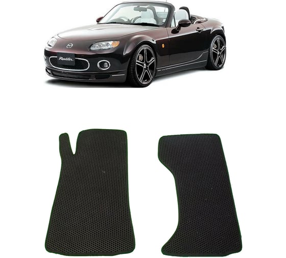 Ковры в салон автомобиля Eva Smart mazda mx5 iii (nc) родстер 2005 - 2009 эва сота чёрные c красной окантовкой 2580-B5A7-S