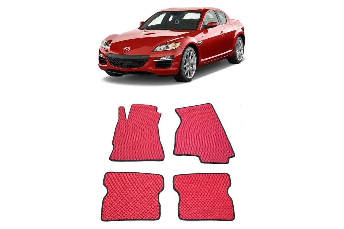 Ковры в салон автомобиля Eva Smart mazda rx-8 2003 - 2011 эва сота серые c  бежевой окантовкой 1464-B1A1-S - заказать в интернет-магазине: цена,  описание, отзывы.