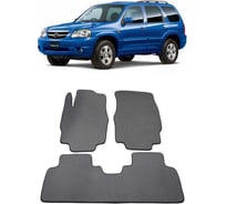 Ковры в салон автомобиля Eva Smart mazda tribute i 2000 - 2007 эва сота коричневые c красной окантовкой 1465-A6A7-S