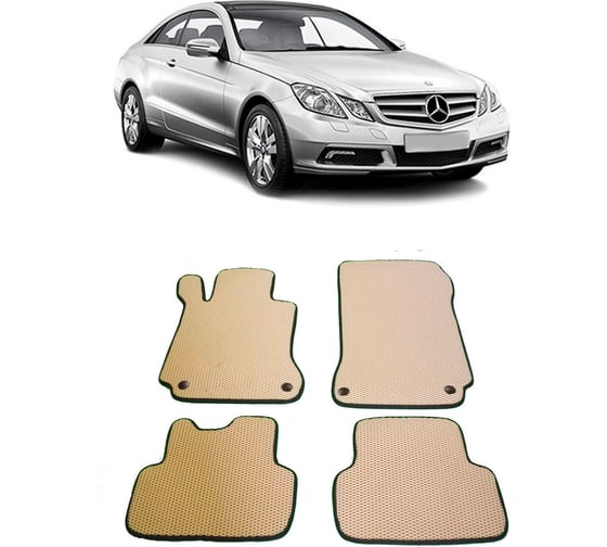 Ковры в салон автомобиля Eva Smart mercedes-benz е-класс iv (c207) купе 2009 - эва сота коричневые c красной окантовкой 2252-A6A7-S 1