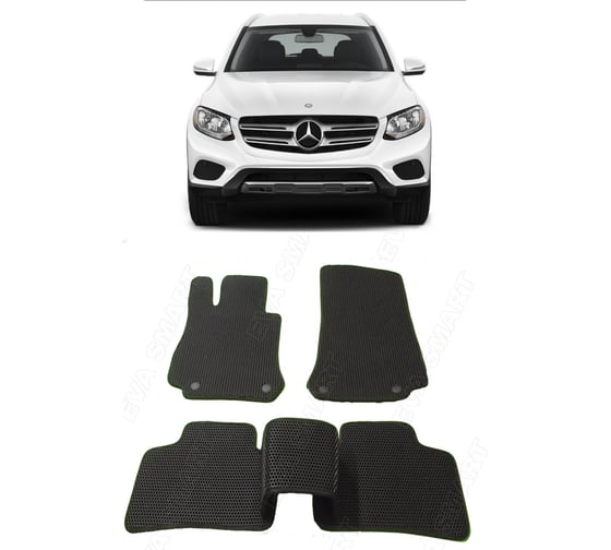 Ковры в салон автомобиля Eva Smart mercedes-benz glс (x253) 2016 - эва сота серые c красной окантовкой 2205-B1A7-S 1