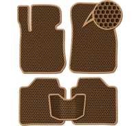 Ковры в салон автомобиля Eva Smart mercedes-benz g-класс w463 (гелендваген g500) 1990 - 2006 эва сота коричневые c бежевой окантовкой 2144-A6A1-S