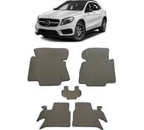 Ковры в салон автомобиля Eva Smart mercedes-benz gla-класс 200 (x156) вариант макси 3d 2014 - эва сота коричневые c синей окантовкой 2541-A6B2-S