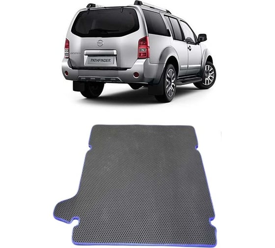 Ковры в салон автомобиля Eva Smart nissan pathfinder iii (r51) рестайлинг 5мест 2010 - 2014 эва сота бежевые c синей окантовкой 1589-A1B2-S
