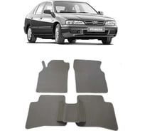 Ковры в салон автомобиля Eva Smart nissan primera ii (p11) 1996 - 2002 эва сота чёрные c красной окантовкой 2341-B5A7-S