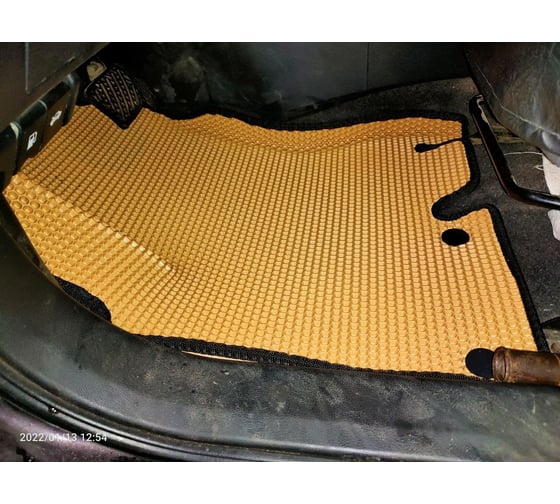 Ковры в салон автомобиля Eva Smart nissan qashqai j10 вариант макси 3d 2007 - 2014 эва сота бежевые c коричневой окантовкой 3678-A1A6-S