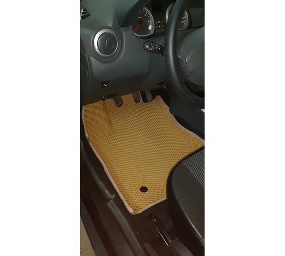 Ковры в салон автомобиля Eva Smart nissan terrano iii вариант макси 3d 2014 - эва сота бежевые c бежевой окантовкой 3260-A1A1-S