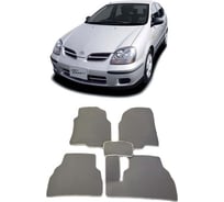 Ковры в салон автомобиля Eva Smart nissan tino правый руль 1998 - 2003 эва сота серые c красной окантовкой 2030-B1A7-S