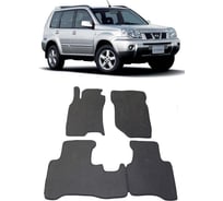 Ковры в салон автомобиля Eva Smart nissan x-trail (t30) 2001 - 2007 эва сота коричневые c серой окантовкой 1618-A6B1-S