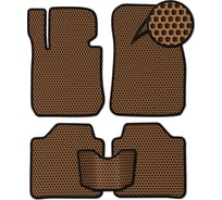 Ковры в салон автомобиля Eva Smart nissan wingroad iii (y12) правый руль 2005 - 2018 эва сота коричневые c черной окантовкой 2874-A6B5-S