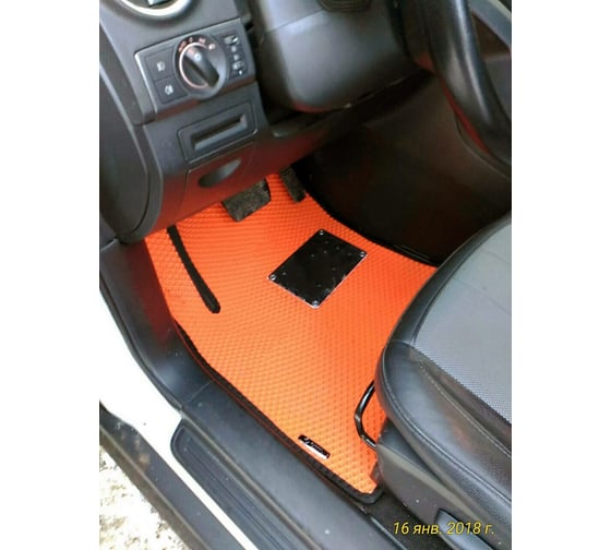 Ковры в салон автомобиля Eva Smart opel antara i 2006 - 2010 эва сота серые c серой окантовкой 1626-B1B1-S