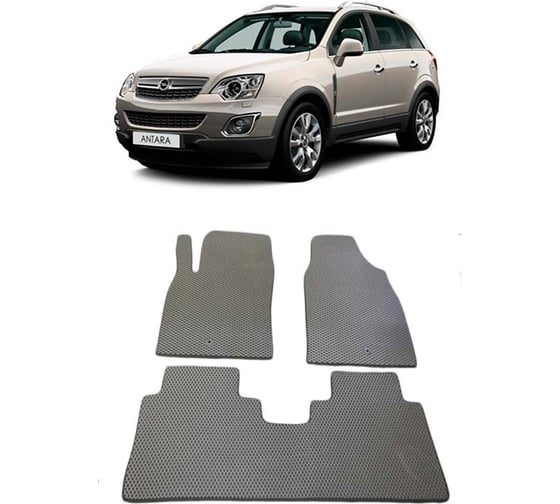 Ковры в салон автомобиля Eva Smart opel antara i рестайлинг 2010 - 2015 эва сота бежевые c красной окантовкой 1627-A1A7-S
