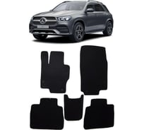 Ковры в салон автомобиля Eva Smart mercedes-benz gle ii (v167) 2018 - эва сота бежевые c синей окантовкой 3117-A1B2-S