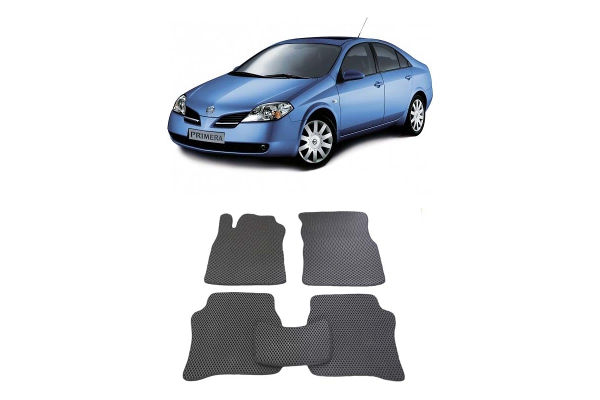 Ковры в салон автомобиля Eva Smart nissan primera iii (p12) 2001 - 2008 эва  сота бежевые c красной окантовкой 1600-A1A7-S - заказать в  интернет-магазине: цена, описание, отзывы.