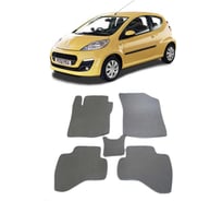 Ковры в салон автомобиля Eva Smart peugeot 107 2005 - 2014 эва сота коричневые c черной окантовкой 2324-A6B5-S