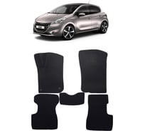 Ковры в салон автомобиля Eva Smart peugeot 208 i 2012 - 2015 эва сота чёрные c серой окантовкой 3256-B5B1-S