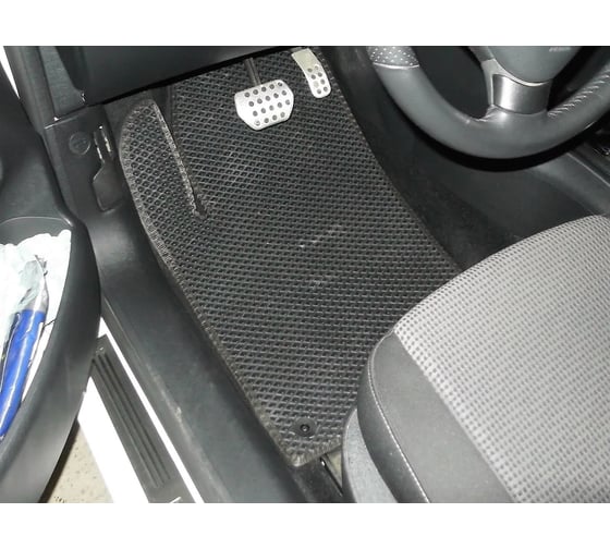 Ковры в салон автомобиля Eva Smart peugeot 207 2006 - 2013 эва сота бежевые c красной окантовкой 1654-A1A7-S